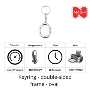 Keyring - Oval Double sided for Sublimation