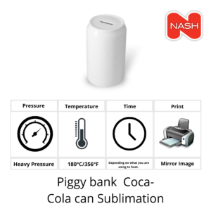Piggy Bank Coca Cola Can for Sublimation