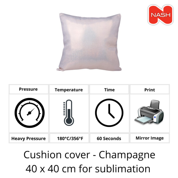 Cushion Cover - Champagne Glitter for Sublimation