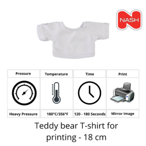 Teddy bear T-shirt for printing - 18 cm for Sublimation