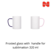 Frosted Glass Sublimation Glass with handle